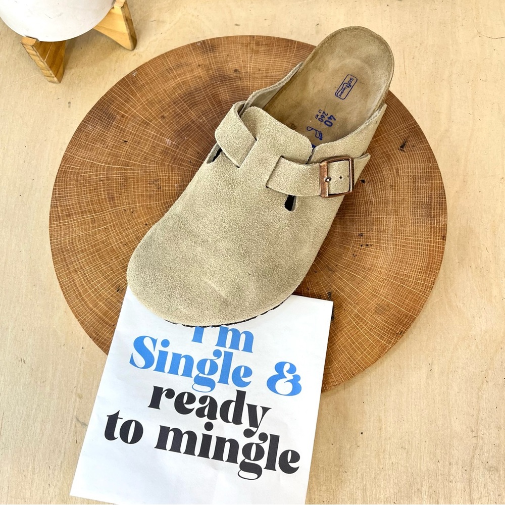 Birkenstock | SINGLE LEFT ONLY Boston Clog in Tan Suede Size 40/9- Replacement